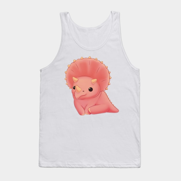 Cute Triceratops Tank Top by TimeSkiff